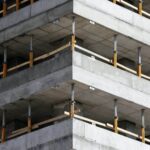 Building concrete construction job site